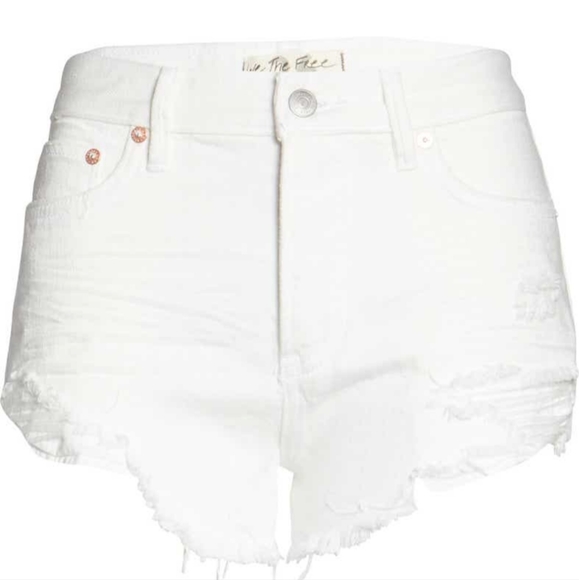 NWT We the Free Loving Good Vibrations Shorts, Size 26, Color Spring Whi… - Picture 2 of 4